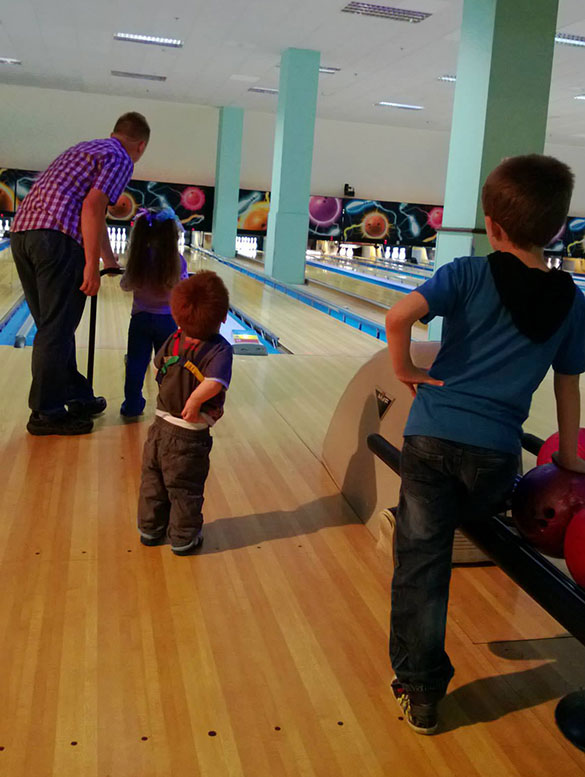 Bowling on our wedding anniversary