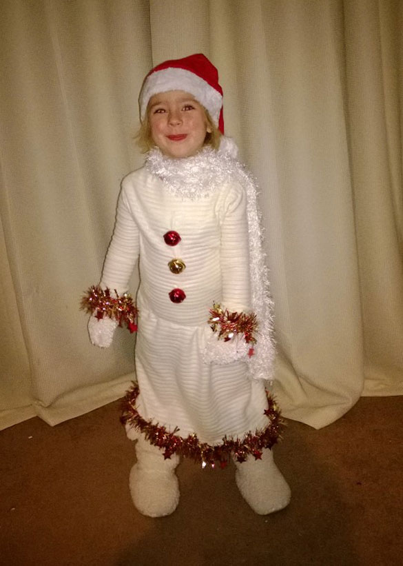 Willow's snowman costume