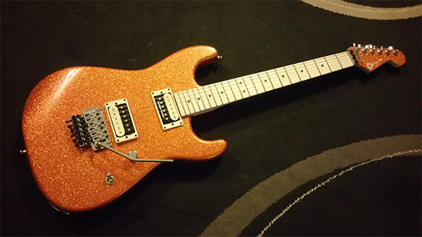 My Charvel Pro Mod Super Stock SD1-FR (Orange Flake) laid bare